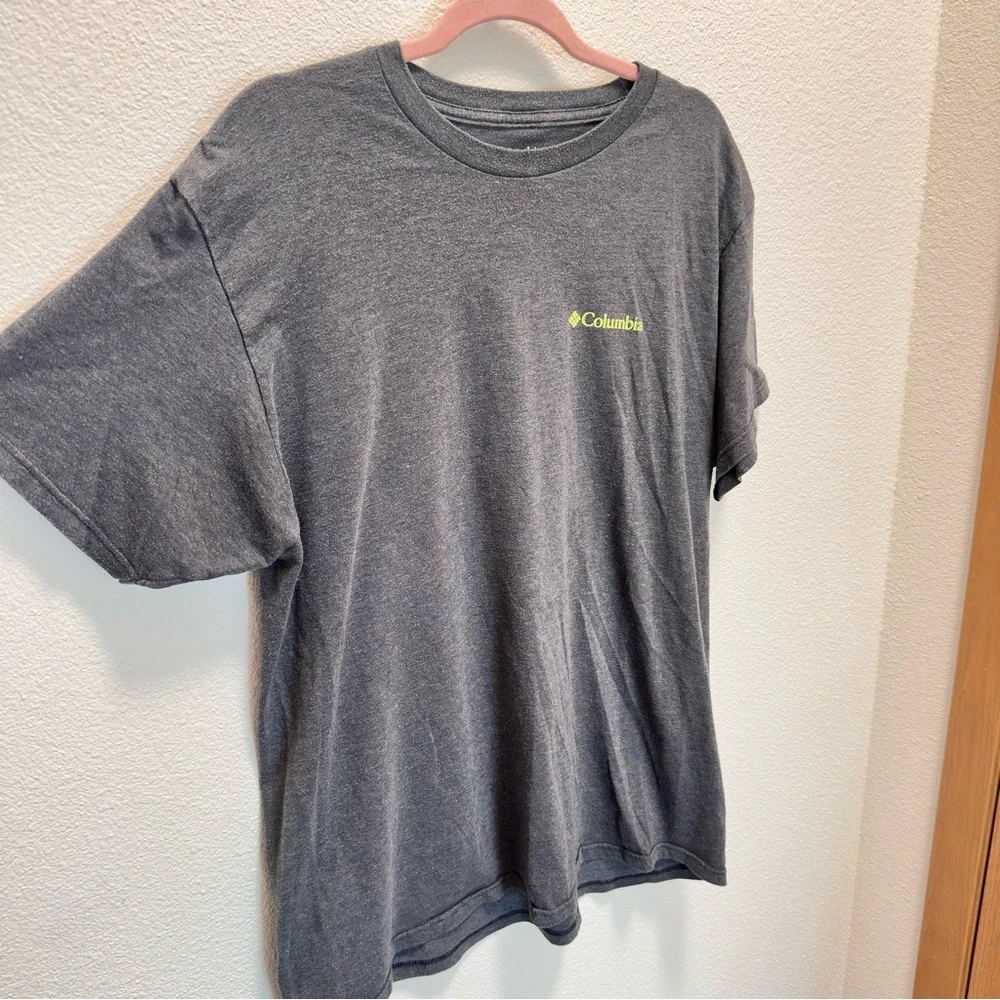 Columbia Sportswear XL Gray Graphic Tee Mountain Logo Outdoor Hiking 0004 - Picture 2 of 6